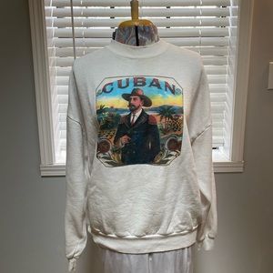 Vintage Jerzees Portsble Gallery Cuban Long sleeve sweatshirt medium/large